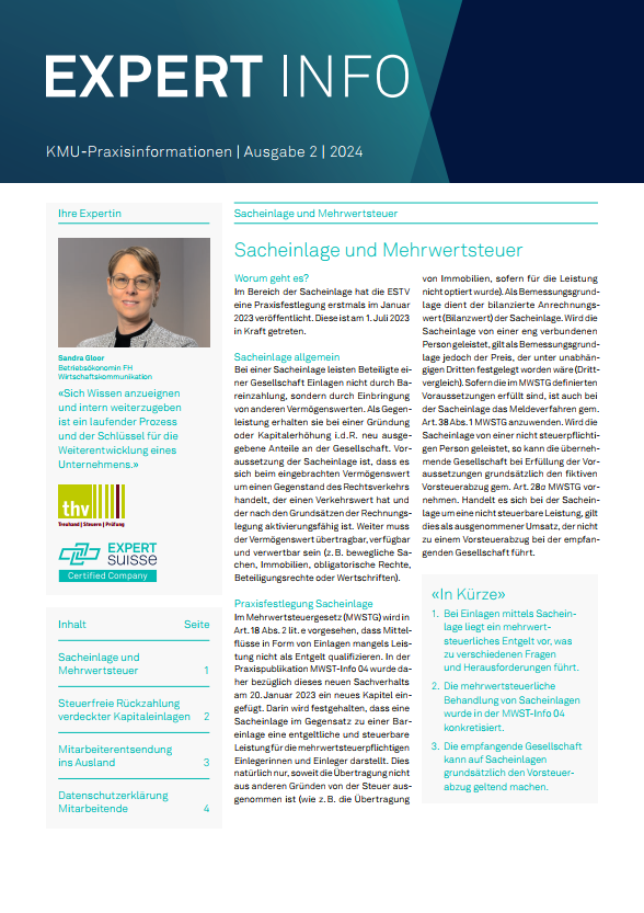 Kundenmagazin thv AG - Ausgabe 02/24