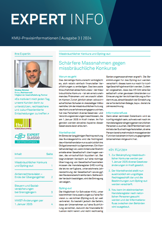 Kundenmagazin thv AG - Aktuelle Ausgabe