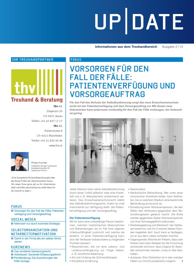 Kundenmagazin thv AG - Ausgabe 02/14