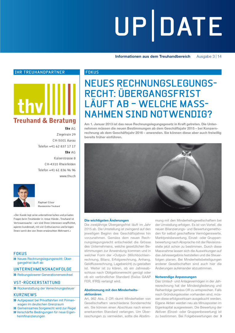 Kundenmagazin thv AG - Ausgabe 03/14